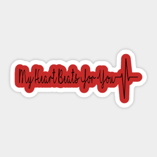 Heart Beats 4 You Sticker